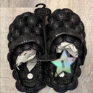Kids Black Glitter Bubble Shoes